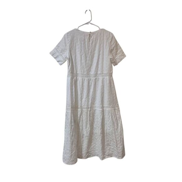 Petallush Women's White Cotton Allover Lace Lined Dress NEW - Picture 10 of 13